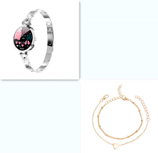 Zyklus-Smart-Armband für Frauen – 1,08″ IPS-Farbdisplay, Gesundheits- & Zyklus-Tracking, IP67 Wasserdicht, Edelstahlarmband