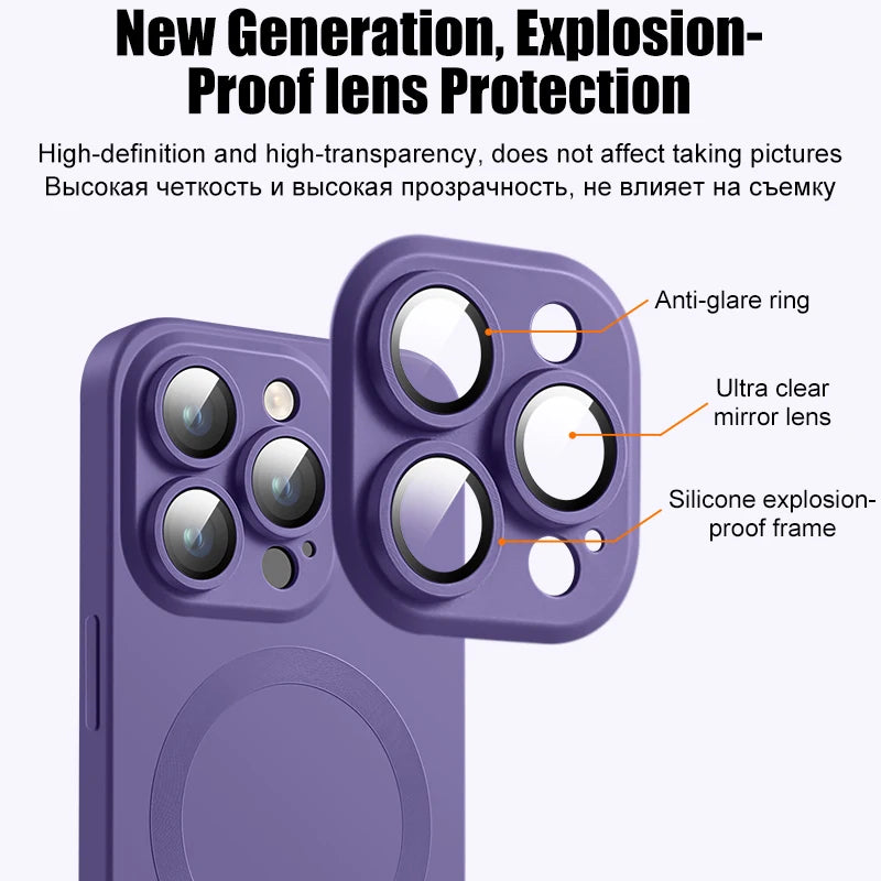 Silicone MagSafe Hülle für iPhone 11–16 Pro Max – Magnetisch & Wireless Chargin