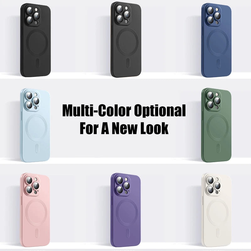 Silicone MagSafe Hülle für iPhone 11–16 Pro Max – Magnetisch & Wireless Chargin