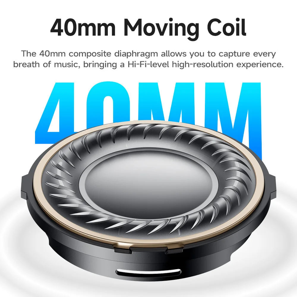 Soundivo Hi-Fi Wireless Headphones – Kabellos mit Mikrofon, Noise Reduction & TF-Karten-Support